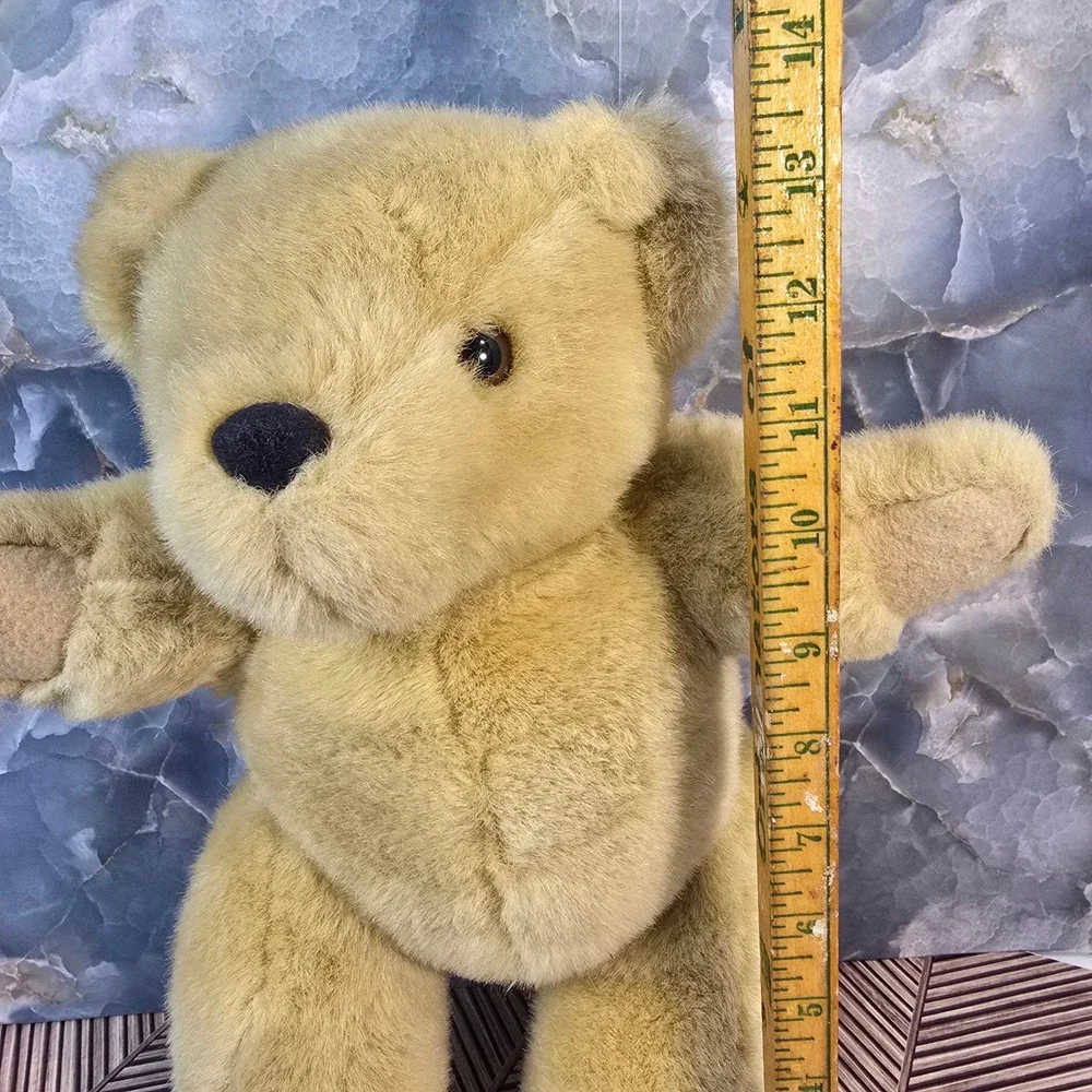 Vintage Ralph Lauren Golden Yellow Jointed Teddy Bear Soft‎ Stuffed Animal 14 In